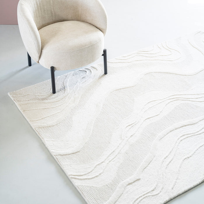 By-Boo Vloerkleed Soil Wol, 190 x 290cm - Off White - ThatLyfeStyle