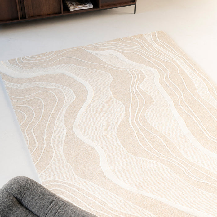 By-Boo Vloerkleed Soil Wol, 160 x 230cm - Beige - ThatLyfeStyle