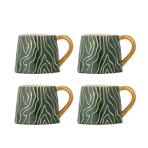 Bloomingville Mok Woodsby Set van 4 stuks - Meerkleurig