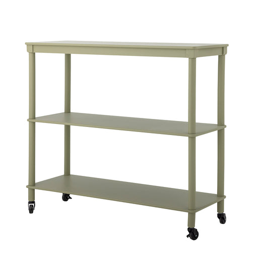 Bloomingville Sidetable Harald Met wieltjes, 102cm - Groen - ThatLyfeStyle
