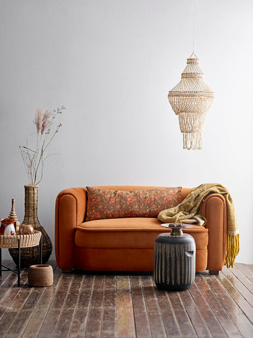Bloomingville 2-zits Bank Malala Velourslook, 152cm - Oranje - ThatLyfeStyle