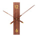 QUVIO Rechthoekige wandklok - 40cm - Hout - Donkerbruin