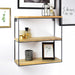 Urban Interiors Wandrek Wally Mangohout en metaal, 45 x 45cm - Bruin,Hout
