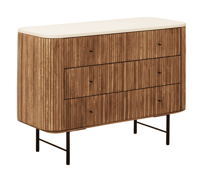 DTP Home Dressoir Lagoon Teakhout & Mortex, 110cm - Bruin