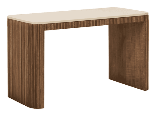 DTP Home Bureau Lagoon Mortex & Teakhout, 130 x 60cm - Naturel
