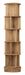 MUST Living Draaibare Boekenkast Shakespeare Teakhout, 195 x 50cm - Naturel