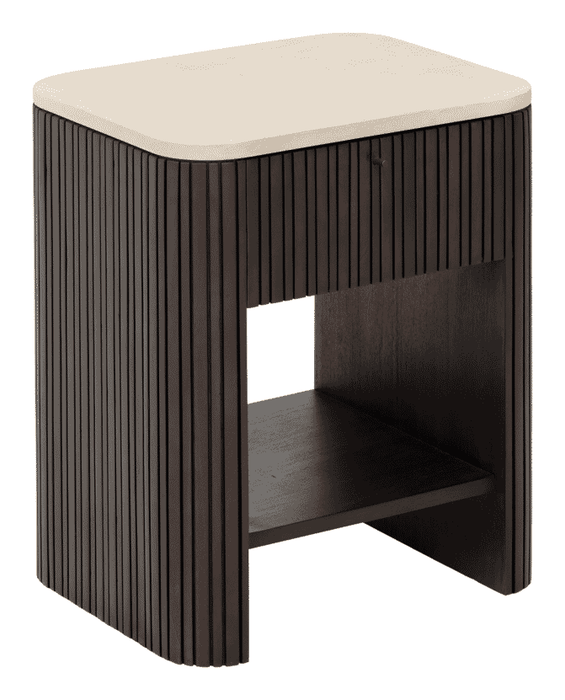 DTP Home Nachtkastje Maroon Mahoniehout en mortex, 60 x 50cm - Donkerbruin