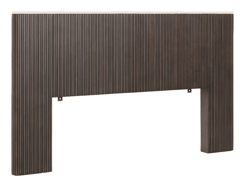 DTP Home Hoofdbord Maroon Mahoniehout en mortex, t.v.b. boxspring 180cm - Donkerbruin