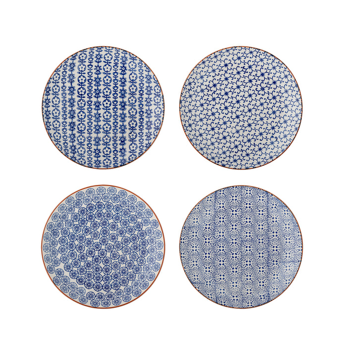 Bloomingville Bord Karine Set van 4 stuks - Blauw
