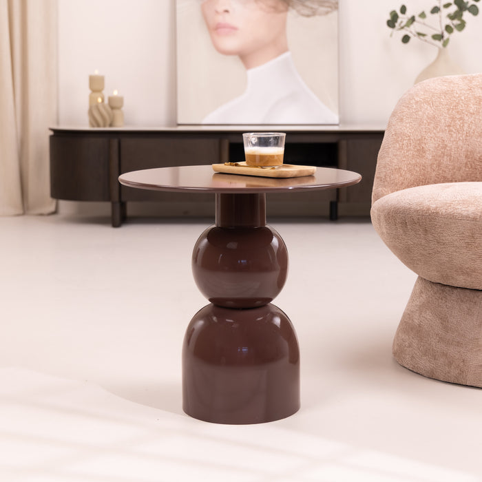 Brix Ronde Bijzettafel Wes 50cm - Roest