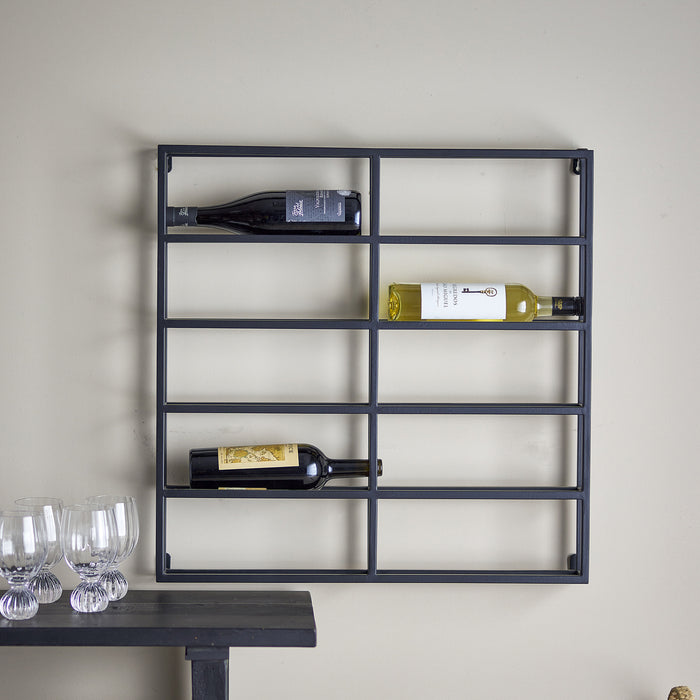 Bloomingville Wijnrek Magne 67 x 67cm - Zwart