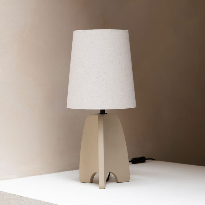 Zuiver Tafellamp Saba Beton en linnen - Beige