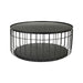 ZILT Ronde Salontafel Talles Glas, 80cm - Zwart