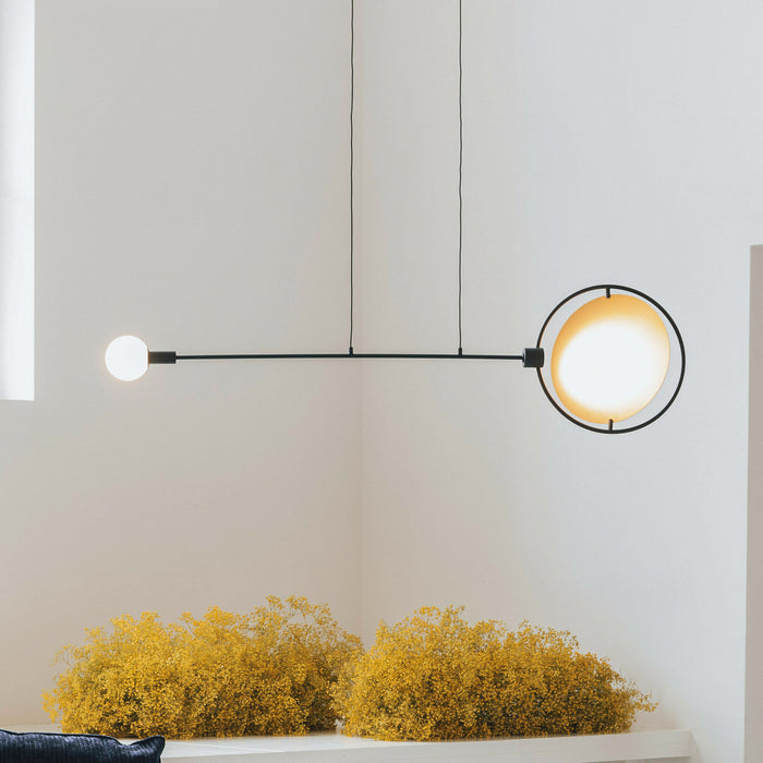 Zuiver Hanglamp Sirius 133cm breed - Zwart/Goud