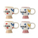 Bloomingville Mok Lindsay Set van 4 stuks - Meerkleurig