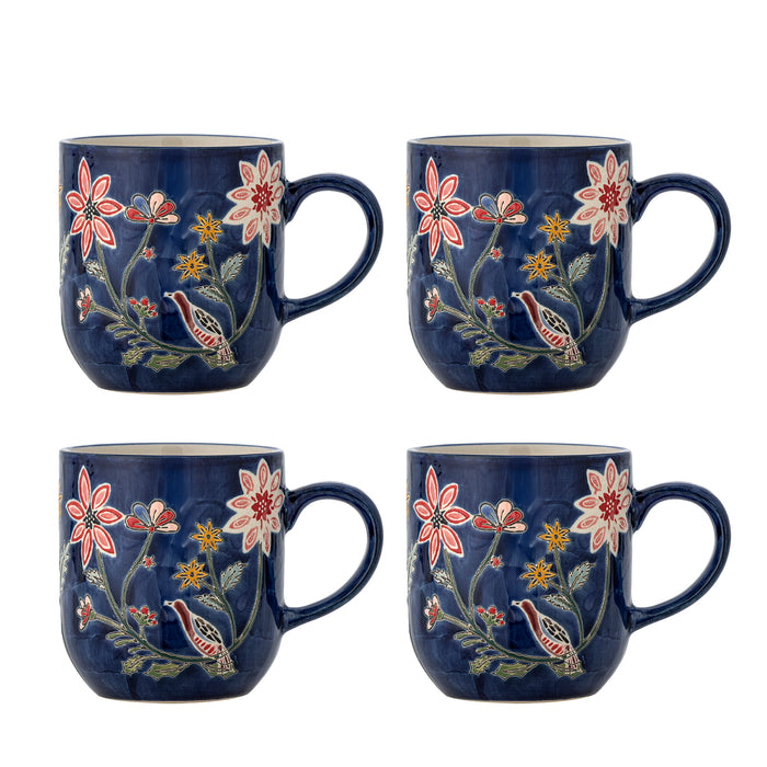 Bloomingville Mok Meredith Set van 4 stuks - Meerkleurig
