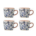 Bloomingville Mok Figuria Set van 4 stuks - Blauw