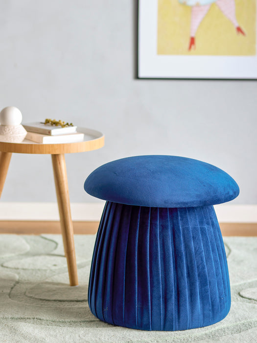 Bloomingville Poef Roberta - Blauw