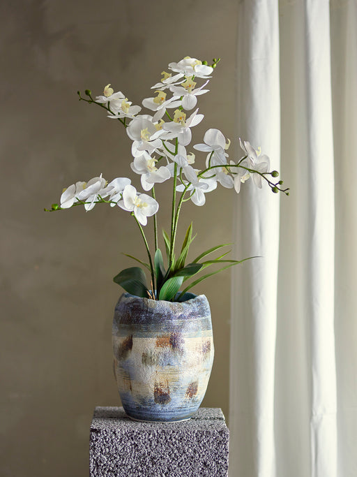 Bloomingville Vaas Nienna 31cm hoog - Blauw - ThatLyfeStyle