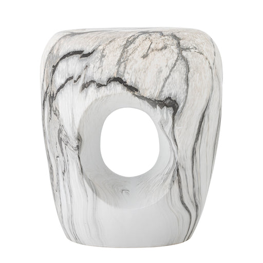 Bloomingville Bijzettafel Bard Marmerlook, 39 x 31cm - Naturel - ThatLyfeStyle