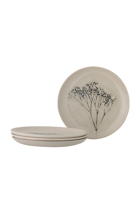 Bloomingville Bord Bea 22cm, Set van 4 stuks - Naturel