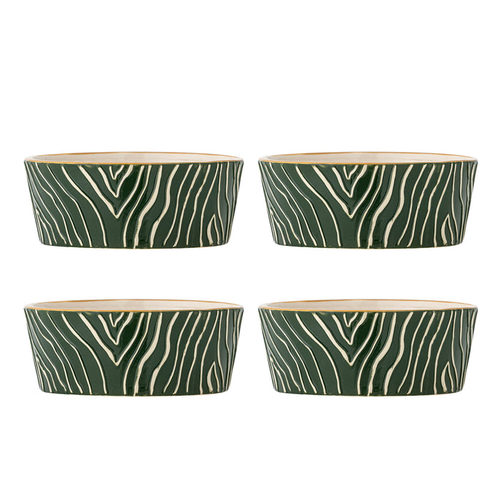 Bloomingville Schaal Woodsby Set van 4 stuks - Meerkleurig