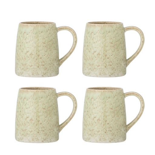 Bloomingville Mok Winnie Set van 4 stuks - Groen/Beige - ThatLyfeStyle