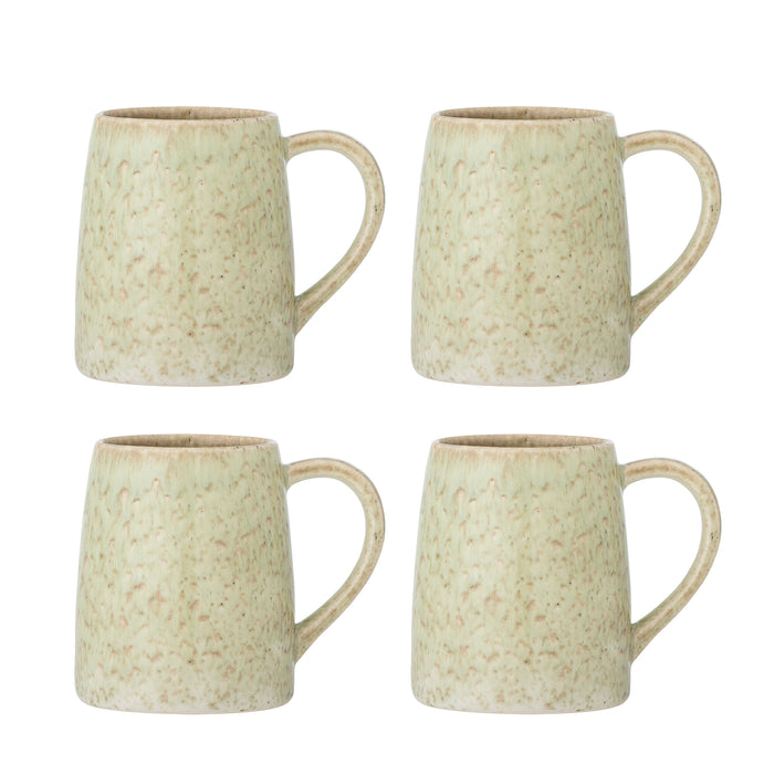 Bloomingville Mok Winnie Set van 4 stuks - Groen/Beige