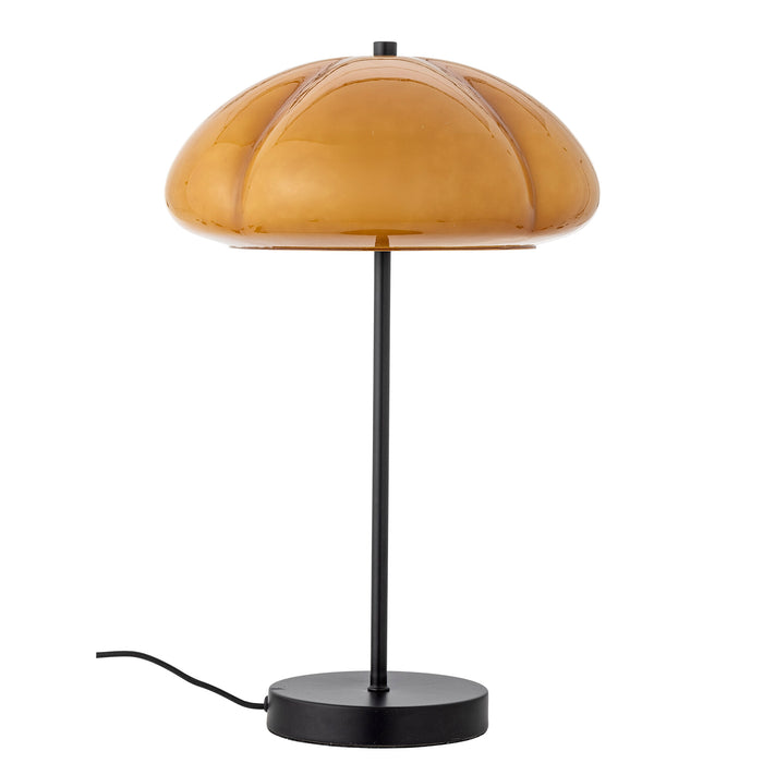 Bloomingville Ronde Tafellamp Kinoko Glas, 47cm hoog - Geel