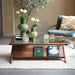 Light & Living Salontafel Yuki Acaciahout en glas, 112 x 70cm - Bruin