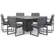 Santika Zaga/Graniet triangel 170 cm dining tuinset 7-delig