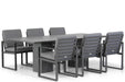 Santika Zaga/Graniet 220 cm dining tuinset 7-delig