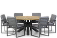 Santika Zaga/Rockville 160 cm dining tuinset 7-delig