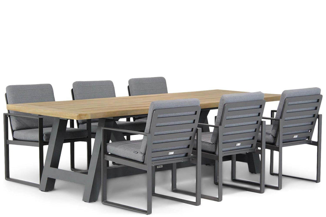 Santika Zaga/Trente 260 cm dining tuinset 7-delig