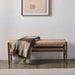 Kave Home Eetkamerbank Zaide Walnoot Eikenhout, 120cm - Naturel - Japandi