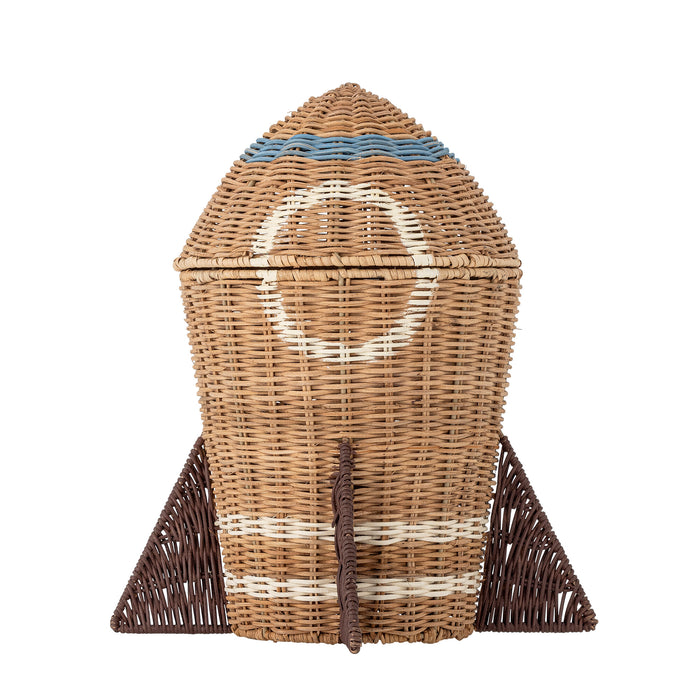 Bloomingville MINI Mand Space Raket, 35cm hoog - Naturel