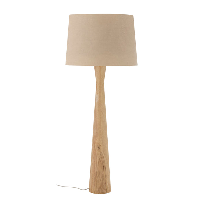 Bloomingville Vloerlamp Leonor Linnen en rubberhout, 130cm hoog - Naturel
