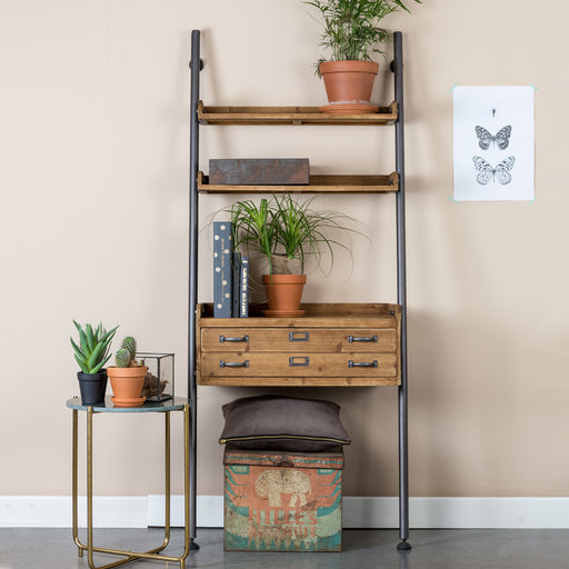 ZILT Wandrek Alcides met 2 laden - Hout - ThatLyfeStyle