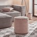 Kave Home Poef Zina Rib, 40cm - Rond