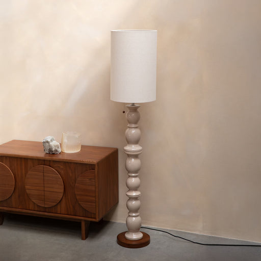 Zuiver Vloerlamp Brew Keramiek en linnen, 145cm - Beige