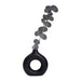 QUVIO Ronde donut vaas - Keramiek - 19 cm - Zwart