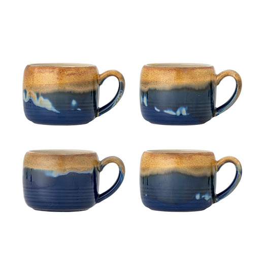 Bloomingville Mok Sheen Set van 4 stuks - Blauw