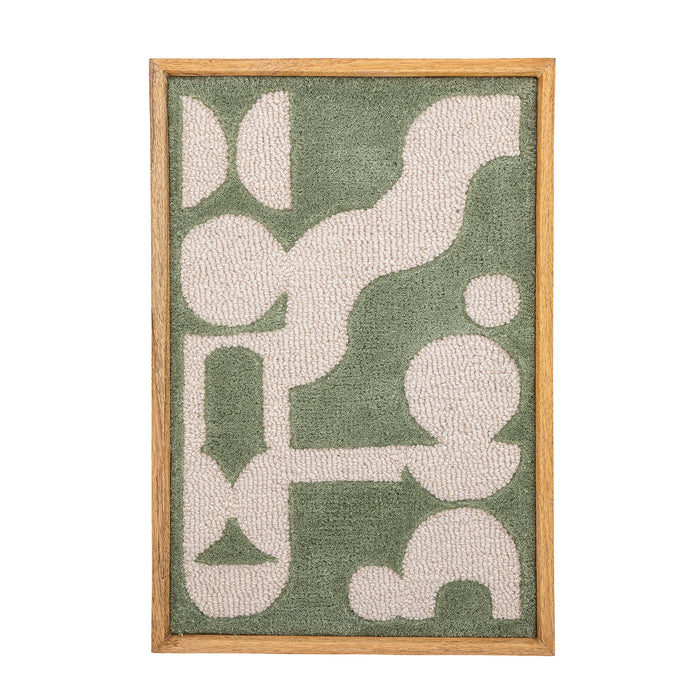 Bloomingville Wandpaneel Longton Wol, 65 x 45cm - Groen