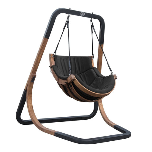AXI Capri Schommelstoel met frame van hout Hangstoel in Zwart voor de tuin voor volwassenen