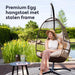 Vita5 Egg Hangstoel - Voor Binnen en Buiten - tot 150kg - Opvouwbaar - Incl. Standaard & Kussen - Cocoon Stoel - ThatLyfeStyle