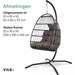 Vita5 Egg Hangstoel - Binnen en Buiten - Cocoon Stoel - met Standaard - tot 150kg - Opvouwbaar - Incl. - ThatLyfeStyle