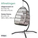 Vita5 Egg Hangstoel - Met Standaard - Binnen en Buiten - Cocoon Stoel - Opvouwbaar - Tot 150kg - Incl. Kussen - ThatLyfeStyle