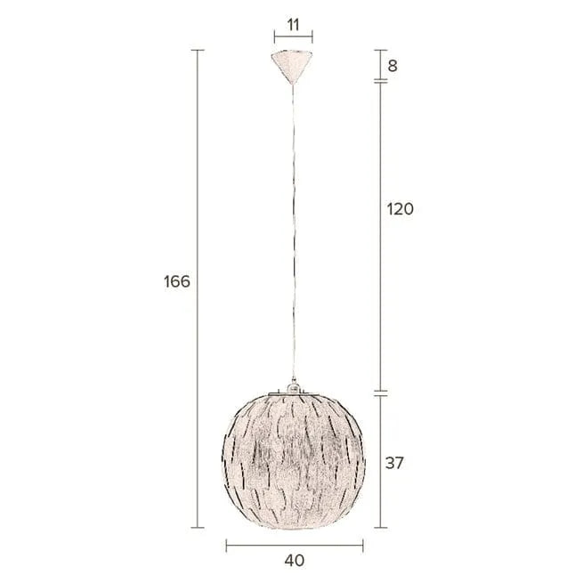 Dutchbone Hanglamp 'Bond' Rond, 40cm