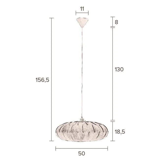 Dutchbone Hanglamp 'Bond' Ovaal, 50cm