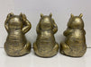 Gouden Nijlpaarden " horen, zien & zwijgen" beeldjes - goud - set van 3 - 13 cm hoog - polyresin – decoratief - ThatLyfeStyle